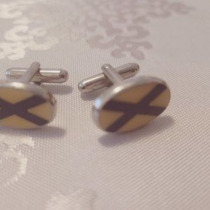 Scottish Cuff Links and Tartan Box.